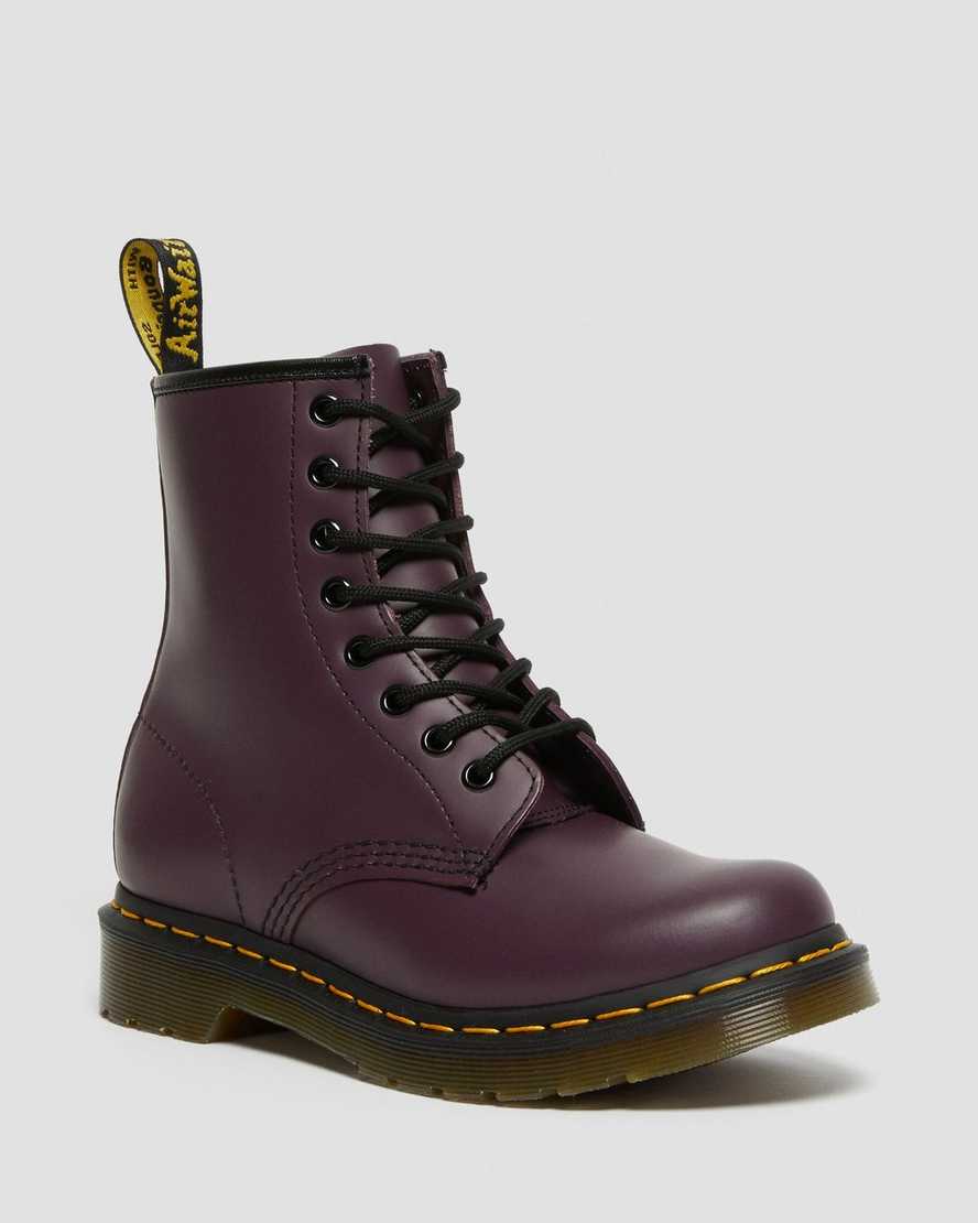 Dr. Martens 1460 Smooth Lær Snørestøvler Dame Lilla [2386FJTOS]